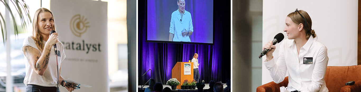 Collage of Anja Taylor's speaking engagements